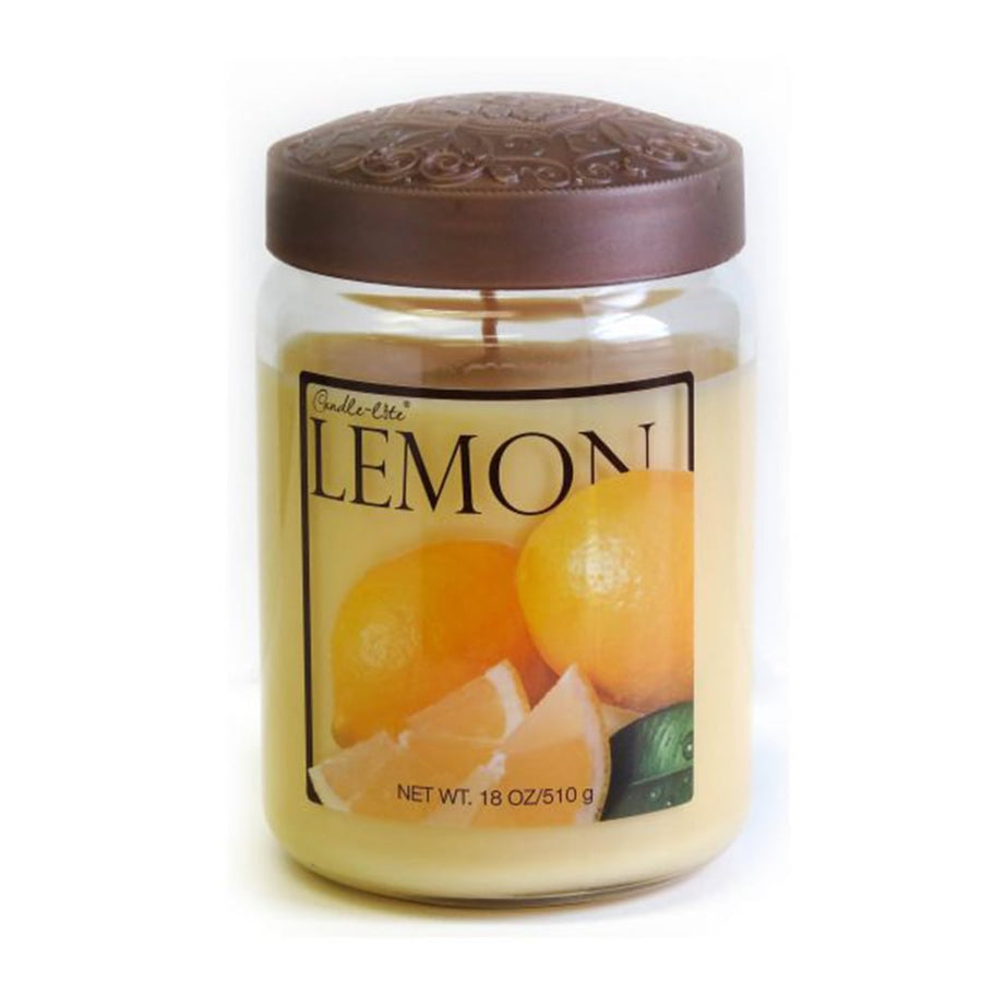 Candle-Lite Jar Lemon Scented Candle 510g Aromatherapy Home Fragrance Clean Burn Image 1