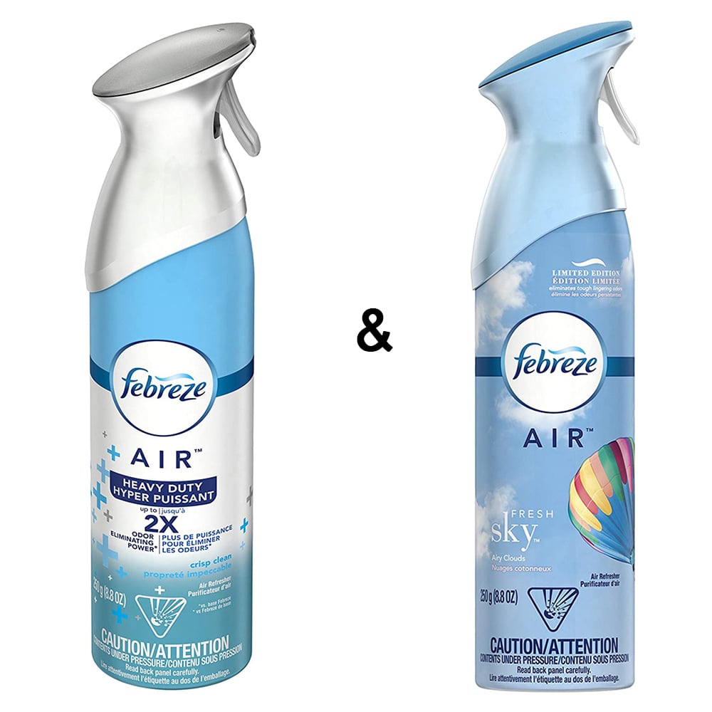 AIR Freshener Heavy Duty Crisp Clean (1 Count, 250g) by Febreze and Air Freshener Linen and Sky by Febreze Image 1