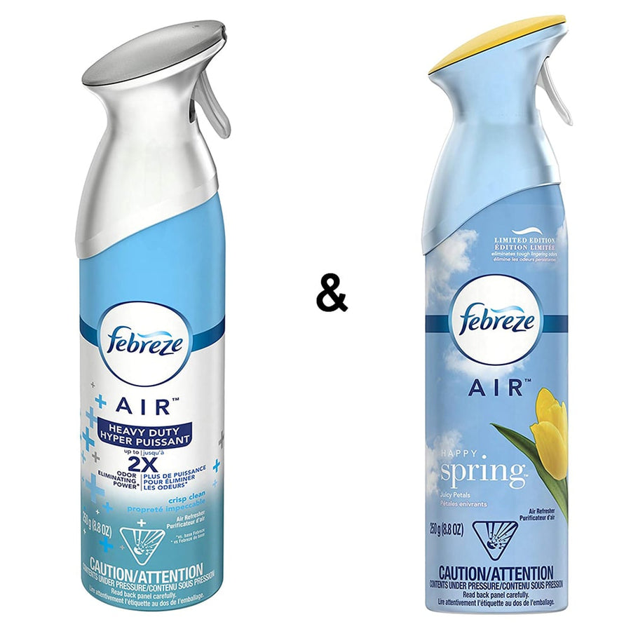 AIR Freshener Heavy Duty Crisp Clean (1 Count, 250 g) by Febreze and Air Freshener Linen and Sky by Febreze Image 1