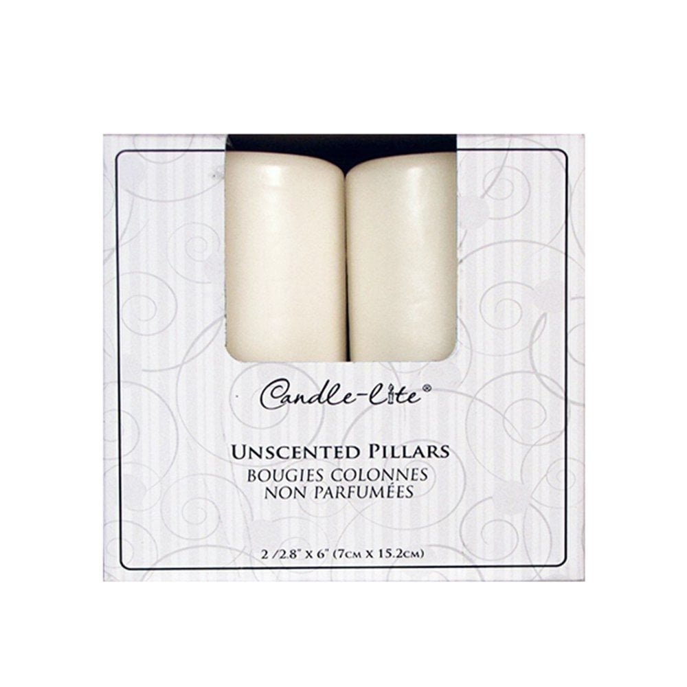 Candle-Light Unscented Pillar Ivory 2 In 1 Pack (2/2.8x6) (Pack Of 3) Image 1