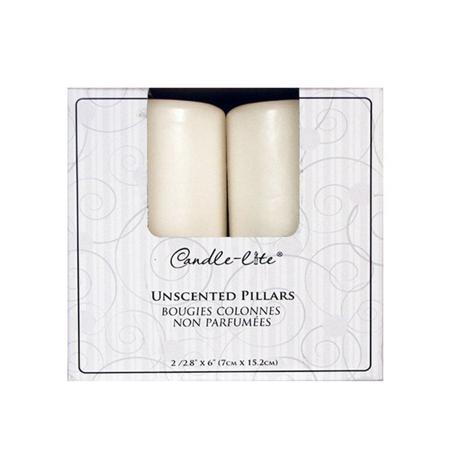 Candle-Light Unscented Pillar Ivory 2 In 1 Pack (2/2.8x6) (Pack Of 3) Image 1