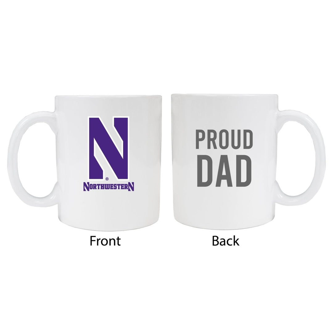 Northwestern University Wildcats Proud Dad Ceramic Coffee Mug - White Image 1