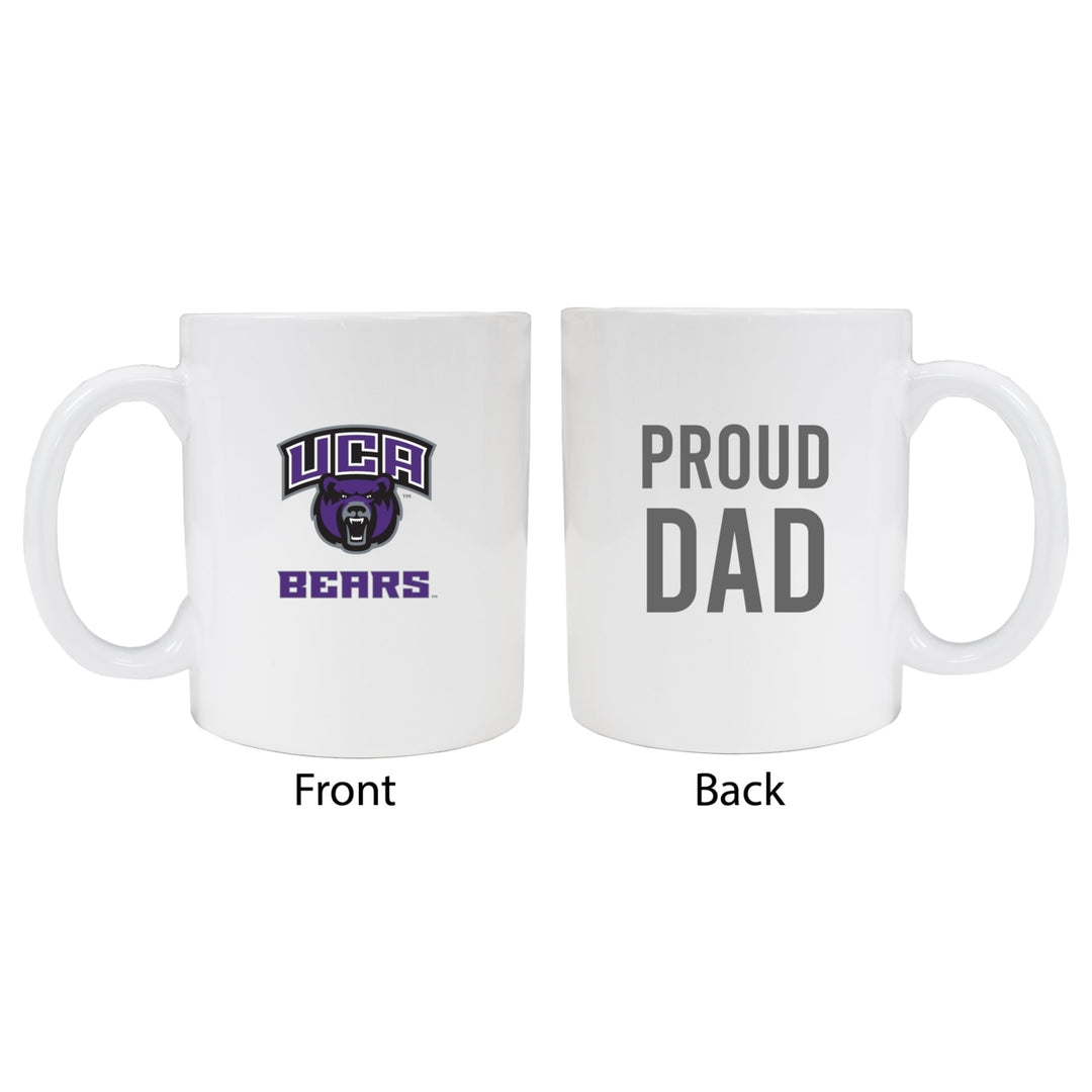 Central Arkansas Bears Proud Dad Ceramic Coffee Mug - White (2 Pack) Image 1