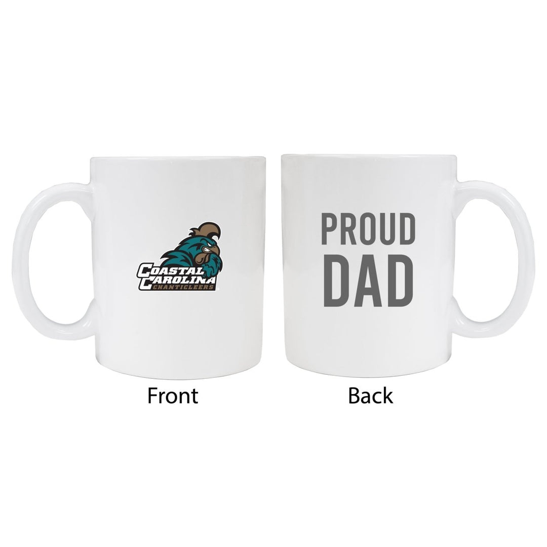 Coastal Carolina University Proud Dad Ceramic Coffee Mug - White (2 Pack) Image 1