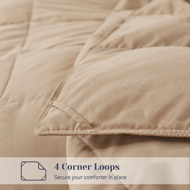 Lightweight Summer Goose Down Comforter Duvet Insert Cal King Ginger Root Image 4