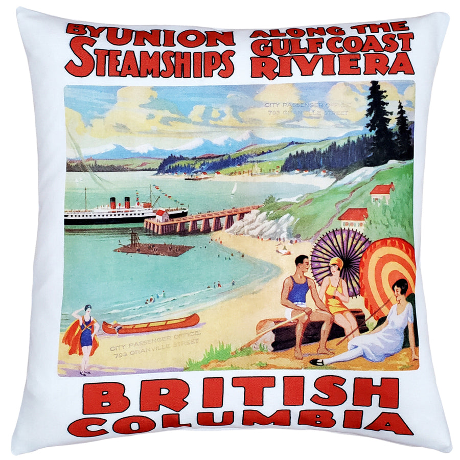 Gulf Coast by Union Steamship Throw Pillow 20x20, with Polyfill Insert Image 1