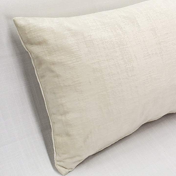Alabaster Stucco Cream Throw Pillow 12x20, with Polyfill Insert Image 2