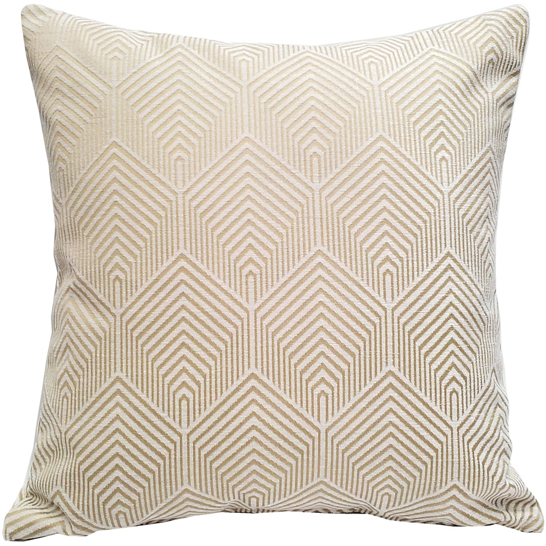 Sahara Cream Gold Textured Throw Pillow 20x20 Polyfill Insert Image 1