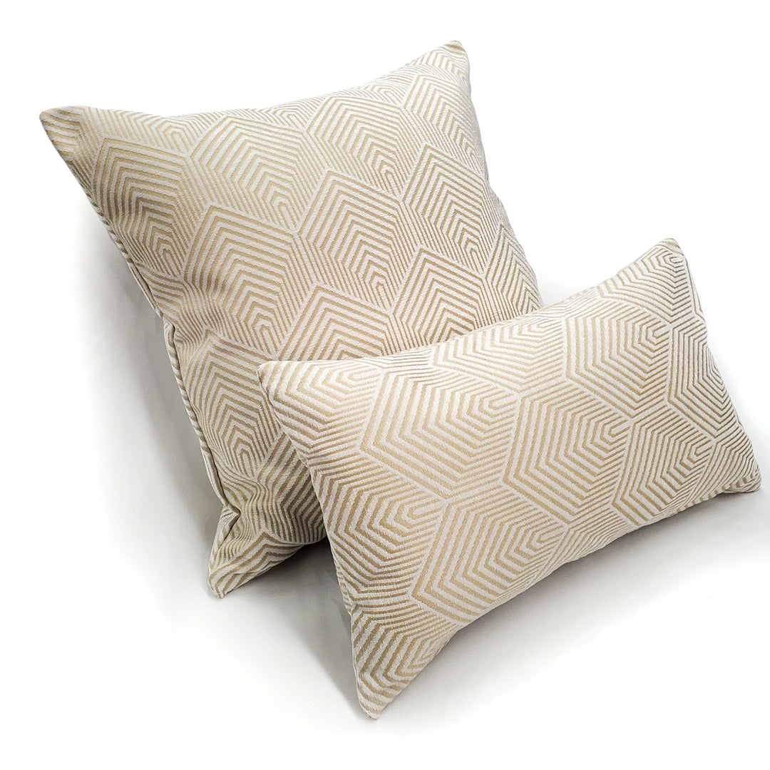 Sahara Cream Gold Textured Throw Pillow 20x20 Polyfill Insert Image 3