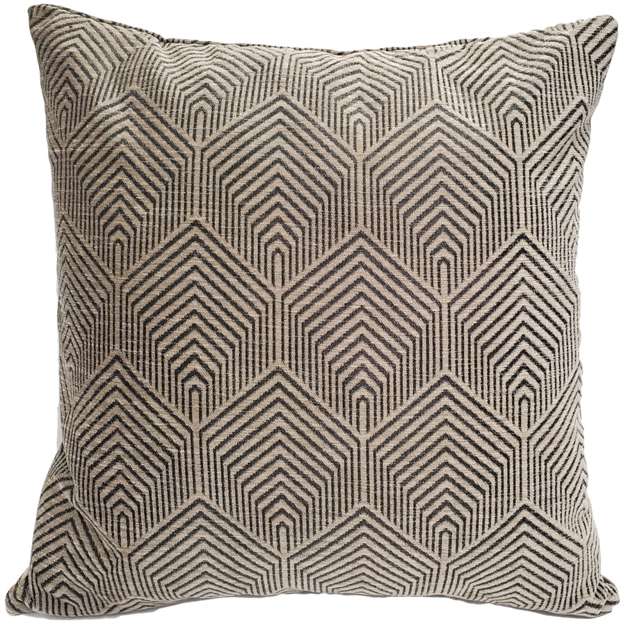 Sahara Taupe Textured Throw Pillow 20x20, with Polyfill Insert Image 1