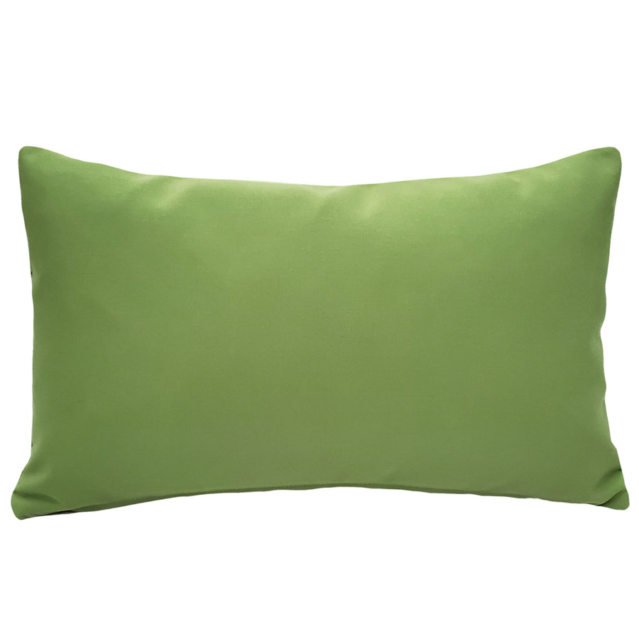 Sunbrella Ginko Green Outdoor Lumbar Pillow 12x19 with Polyfill Insert Waterproof Image 1