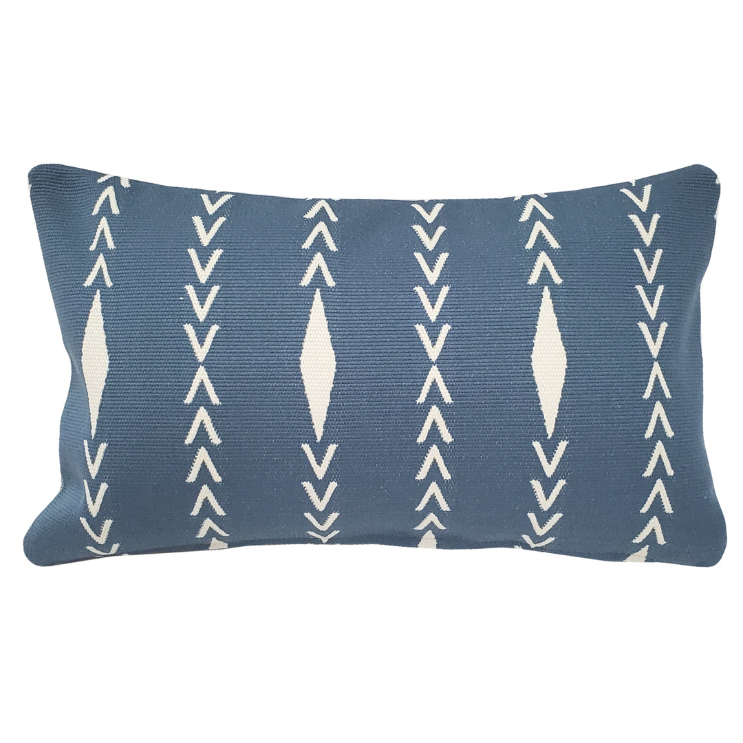 Diamond Ray Mineral Blue Throw Pillow 12x20 Polyester with Polyfill Insert Image 1