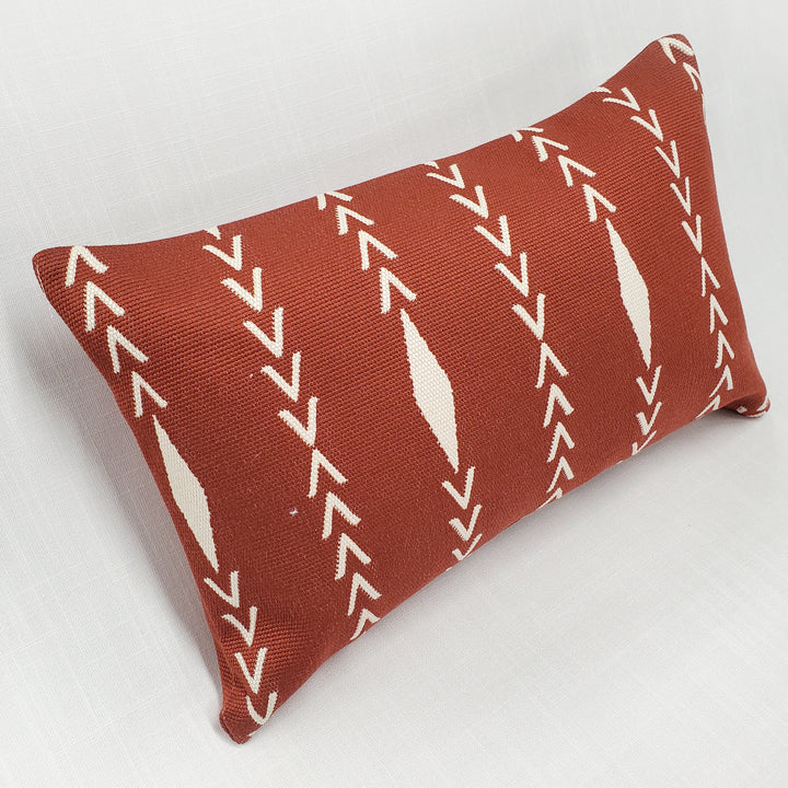 Diamond Ray Cinnamon Throw Pillow 12x20 Polyester Insert Geometric Pattern Image 2