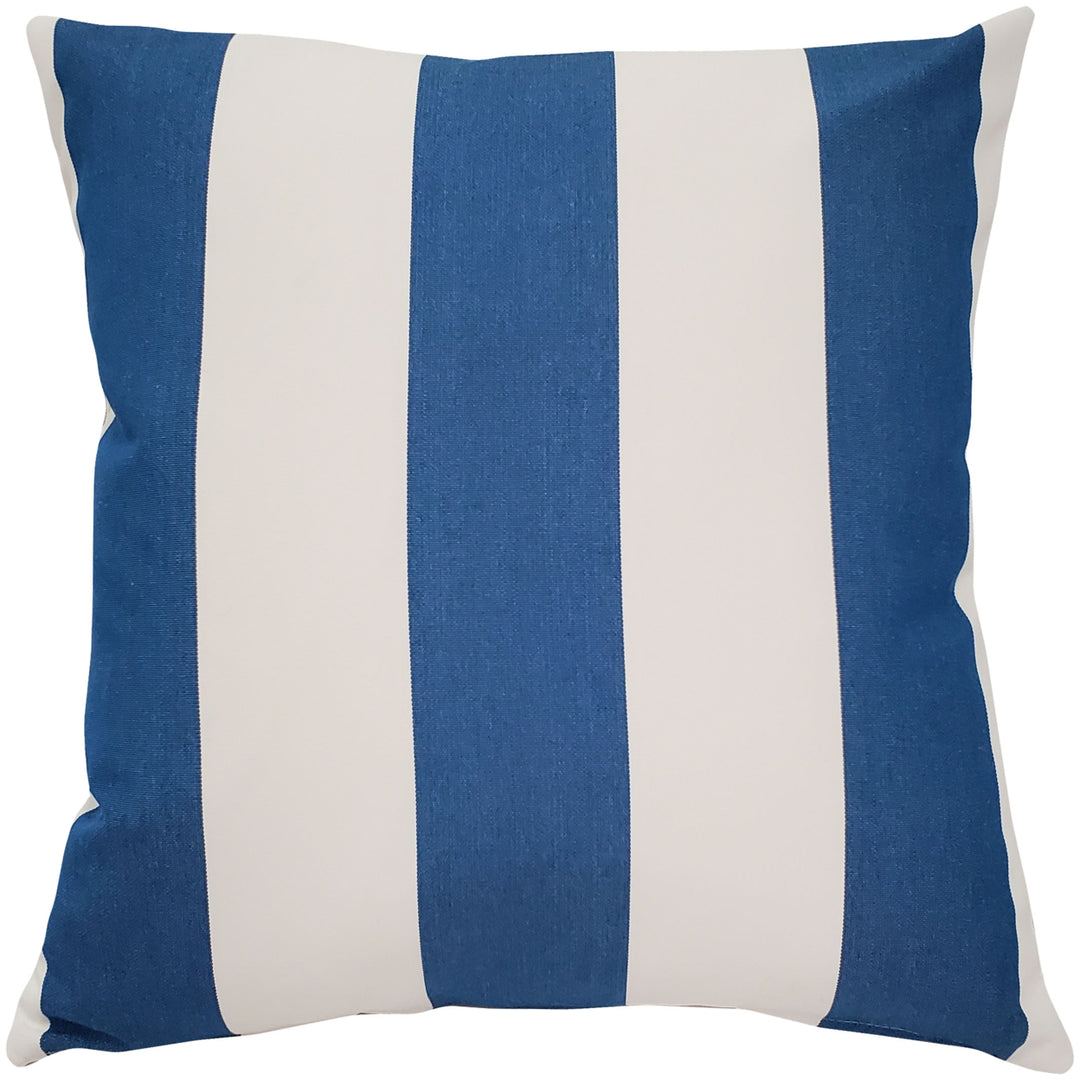 Sunbrella Outdoor Pillow 20x20 Cabana Regatta Stripes Blue White Polyfill Insert Image 1