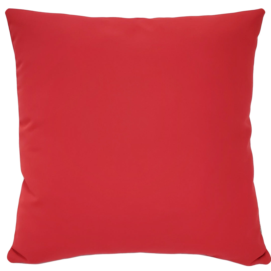 Sunbrella Jockey Red Outdoor Pillow 20x20 Square with Polyfill Insert Waterproof Image 1