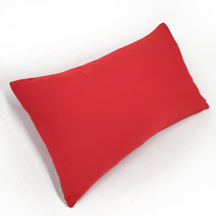 Sunbrella Jockey Red Outdoor Pillow 12x19 Polyfill Insert Durable Water-Repellent Image 3