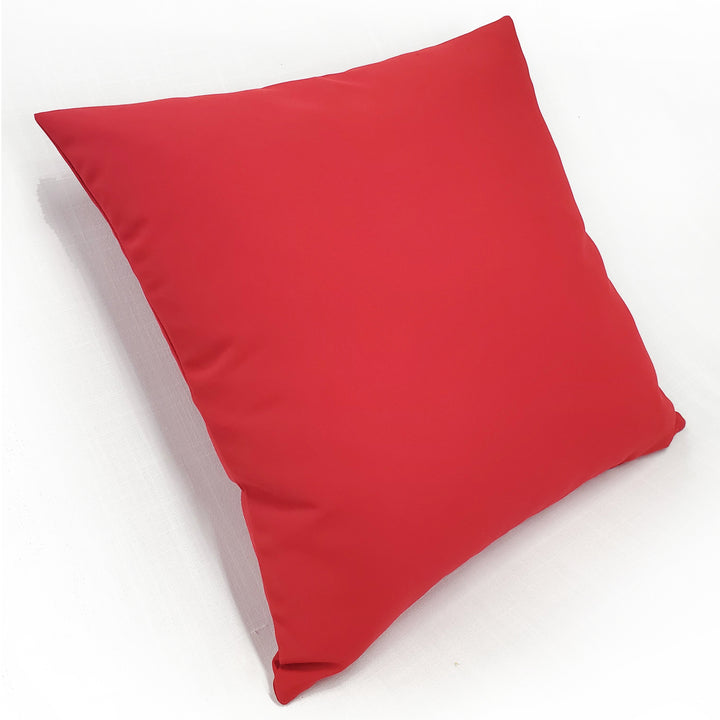 Sunbrella Jockey Red Outdoor Pillow 20x20 Square with Polyfill Insert Waterproof Image 3