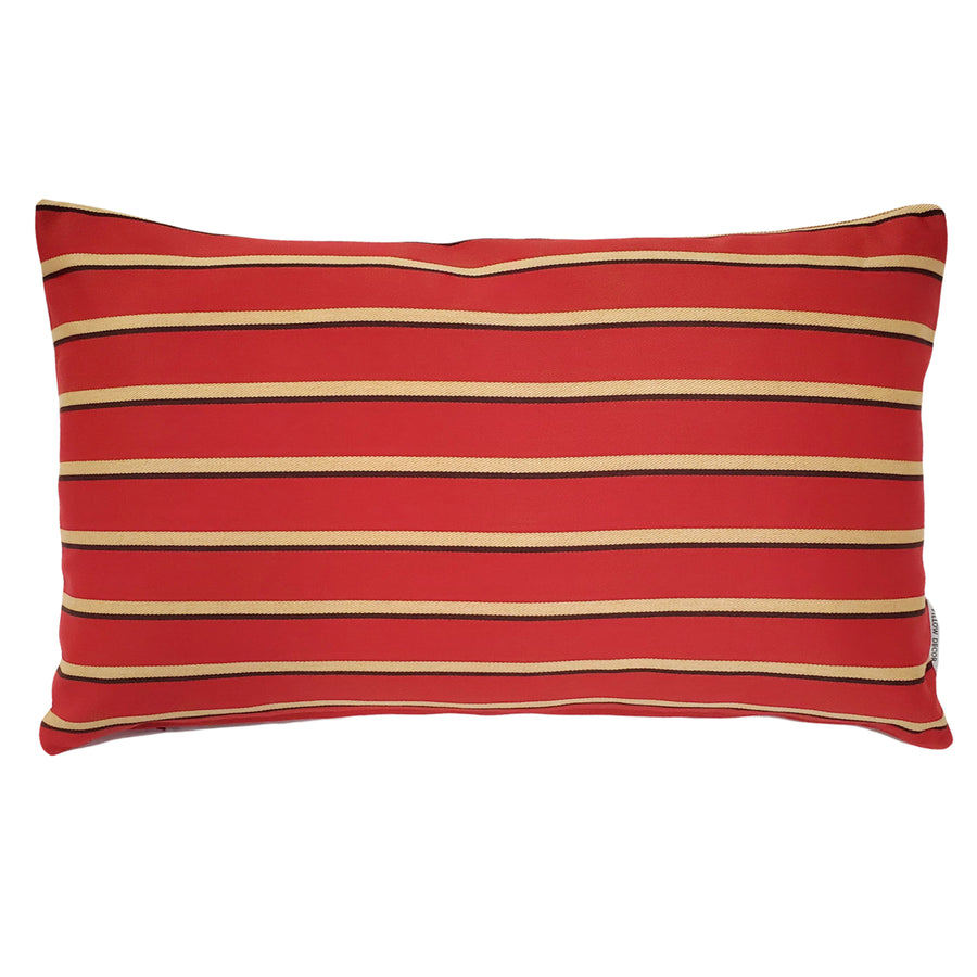 Sunbrella Harwood Crimson Outdoor Pillow 12x19 with Polyfill Insert Rectangular Image 1