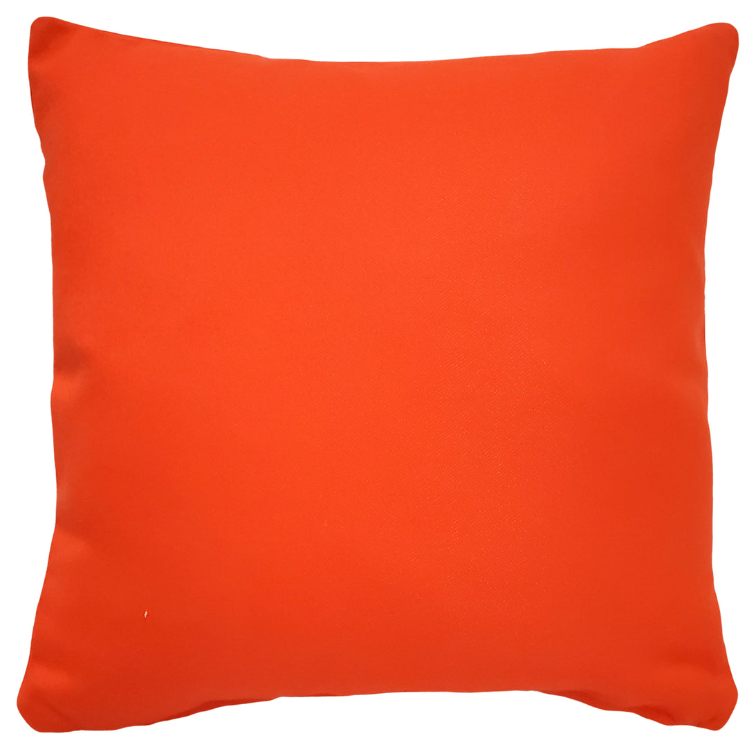 Neon Orange Throw Pillow 16x16 Soft Polyester with Polyfill Insert Indoor Outdoor Image 1