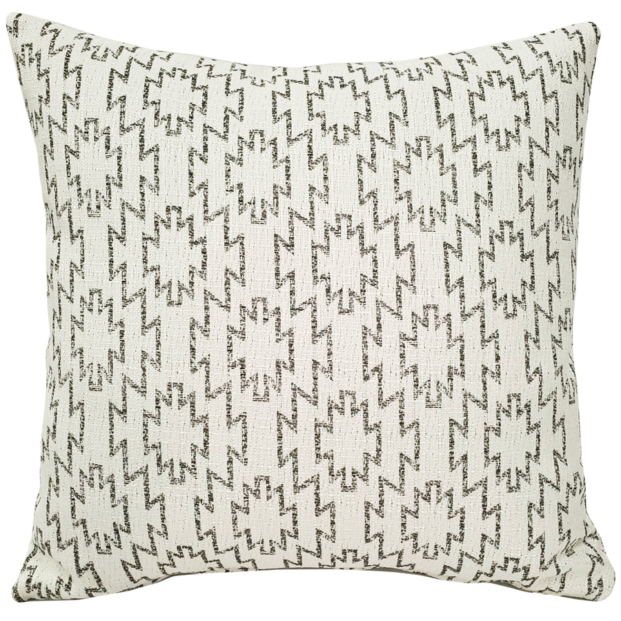 Mirador Dust Bowl Outdoor Pillow 19x19 Polyfill Acrylic Geometric Gray Brown Image 1