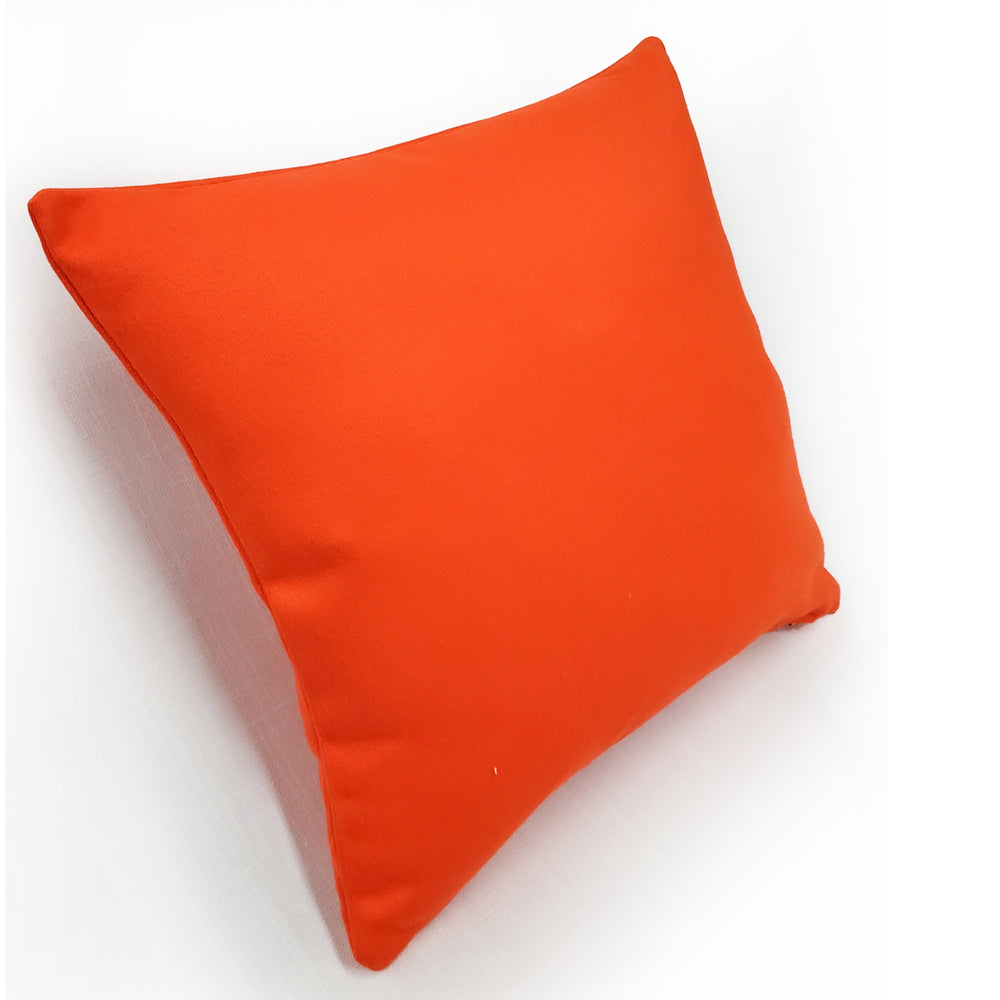 Neon Orange Throw Pillow 16x16 Soft Polyester with Polyfill Insert Indoor Outdoor Image 2