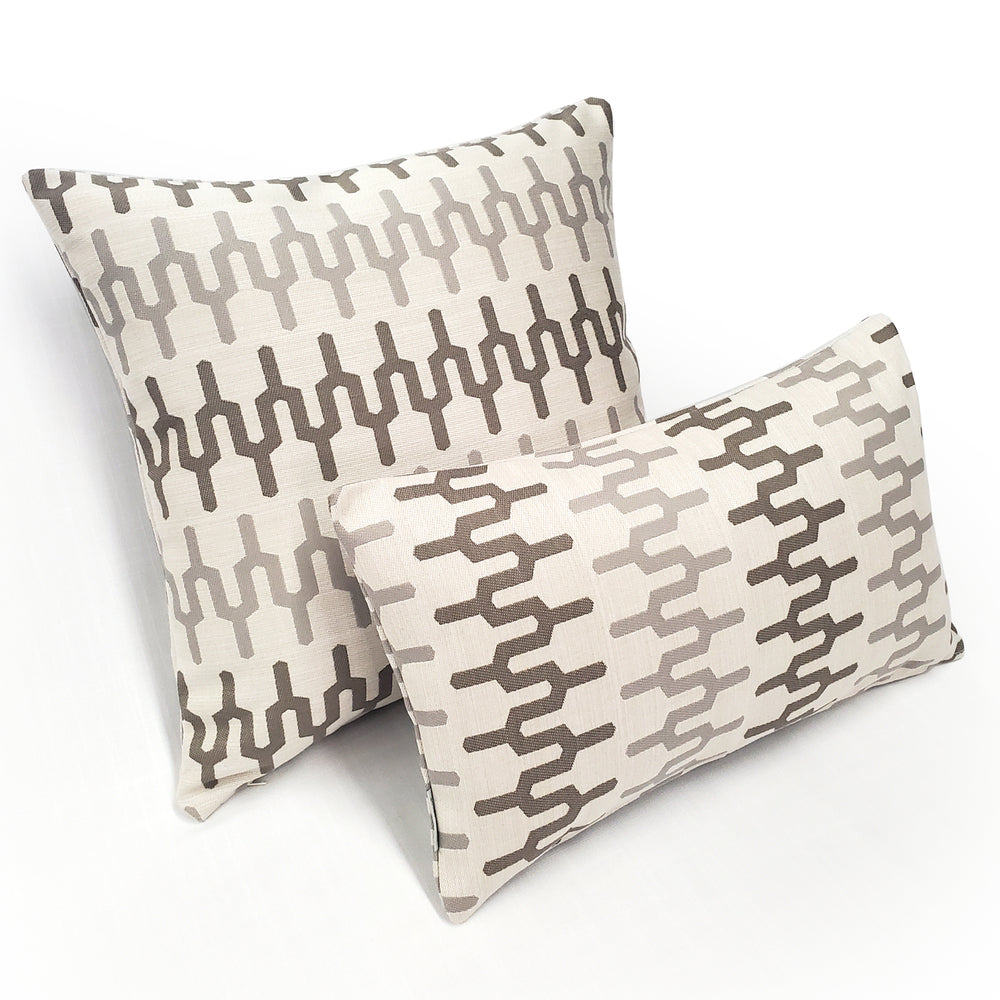 Wake Stone Edge Geometric Outdoor Pillow 19x19, with Polyfill Insert Image 2
