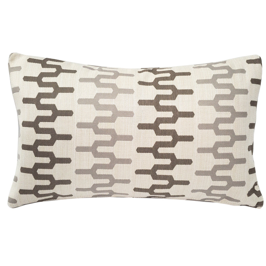 Wake Stone Edge Geometric Outdoor Pillow 12x19, with Polyfill Insert Image 1