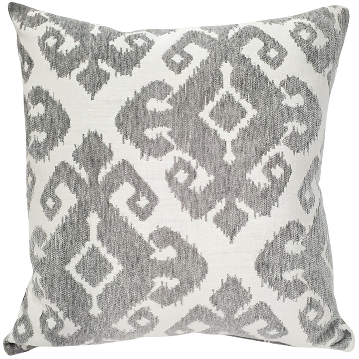 Insignia Gray Outdoor Throw Pillow 19x19 Polyfill Insert Sunbrella Fabric Image 1