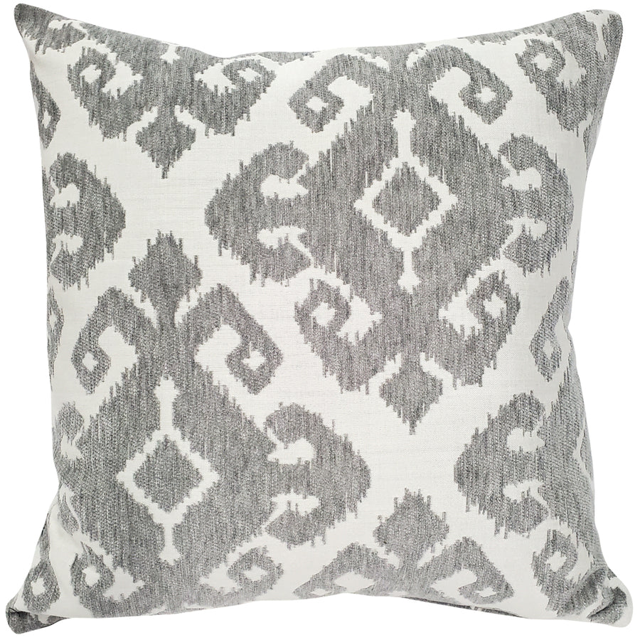 Insignia Gray Outdoor Throw Pillow 19x19 Polyfill Insert Sunbrella Fabric Image 1