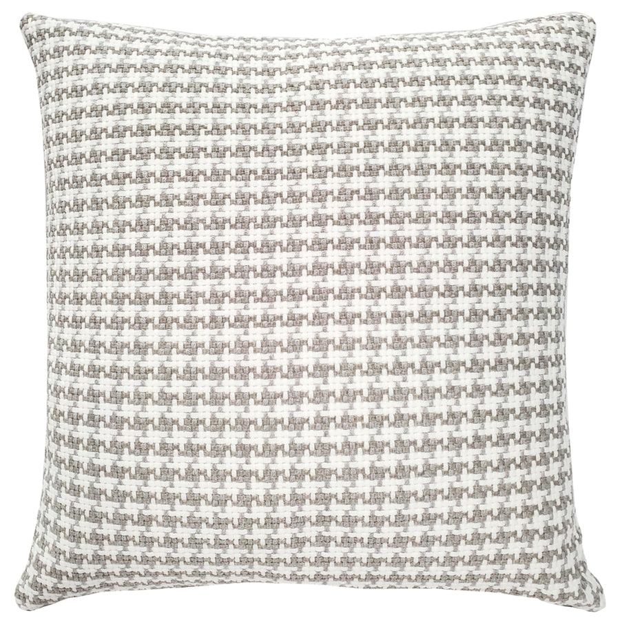 Coco Jicama Outdoor Throw Pillow 19x19 Houndstooth Polyfill Insert Durable Fabric Image 1