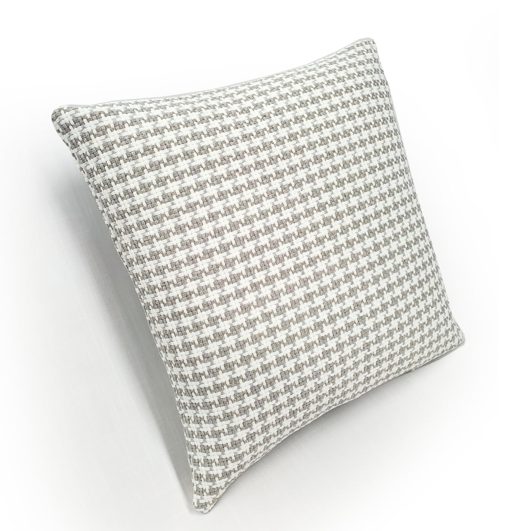 Coco Jicama Outdoor Throw Pillow 19x19 Houndstooth Polyfill Insert Durable Fabric Image 3