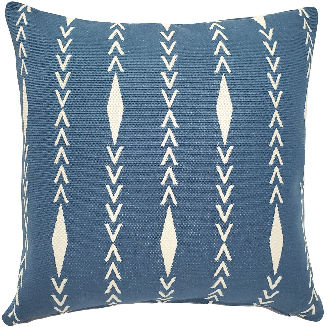 Diamond Ray Mineral Blue Throw Pillow 20x20 Soft Polyester with Polyfill Insert Image 1