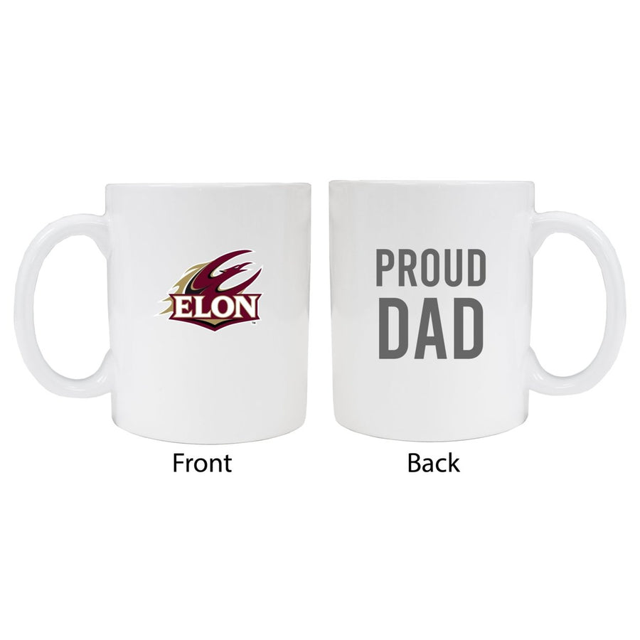 Elon University Proud Dad Ceramic Coffee Mug - White (2 Pack) Image 1