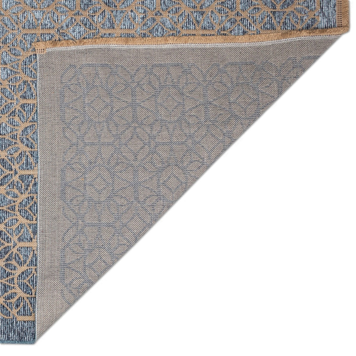 Liora Manne Mercer Tracery Indoor Rug Blue 50% Chenille 50% Jute Geometric Design Image 8