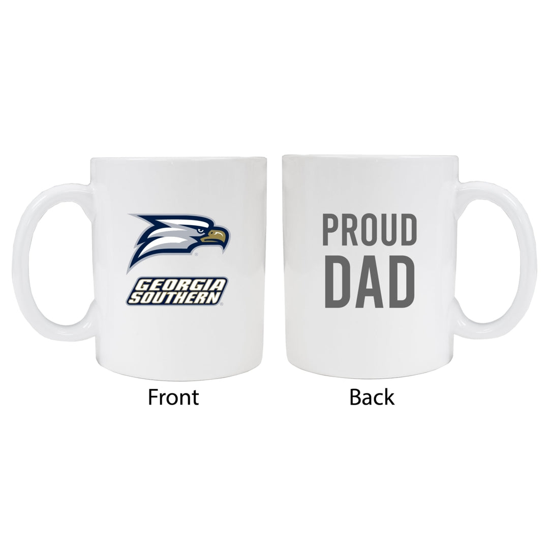 Georgia Southern Eagles Proud Dad Ceramic Coffee Mug - White (2 Pack) Image 1