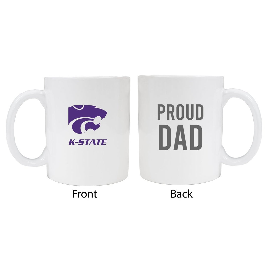 Kansas State Wildcats Proud Dad Ceramic Coffee Mug - White (2 Pack) Image 1