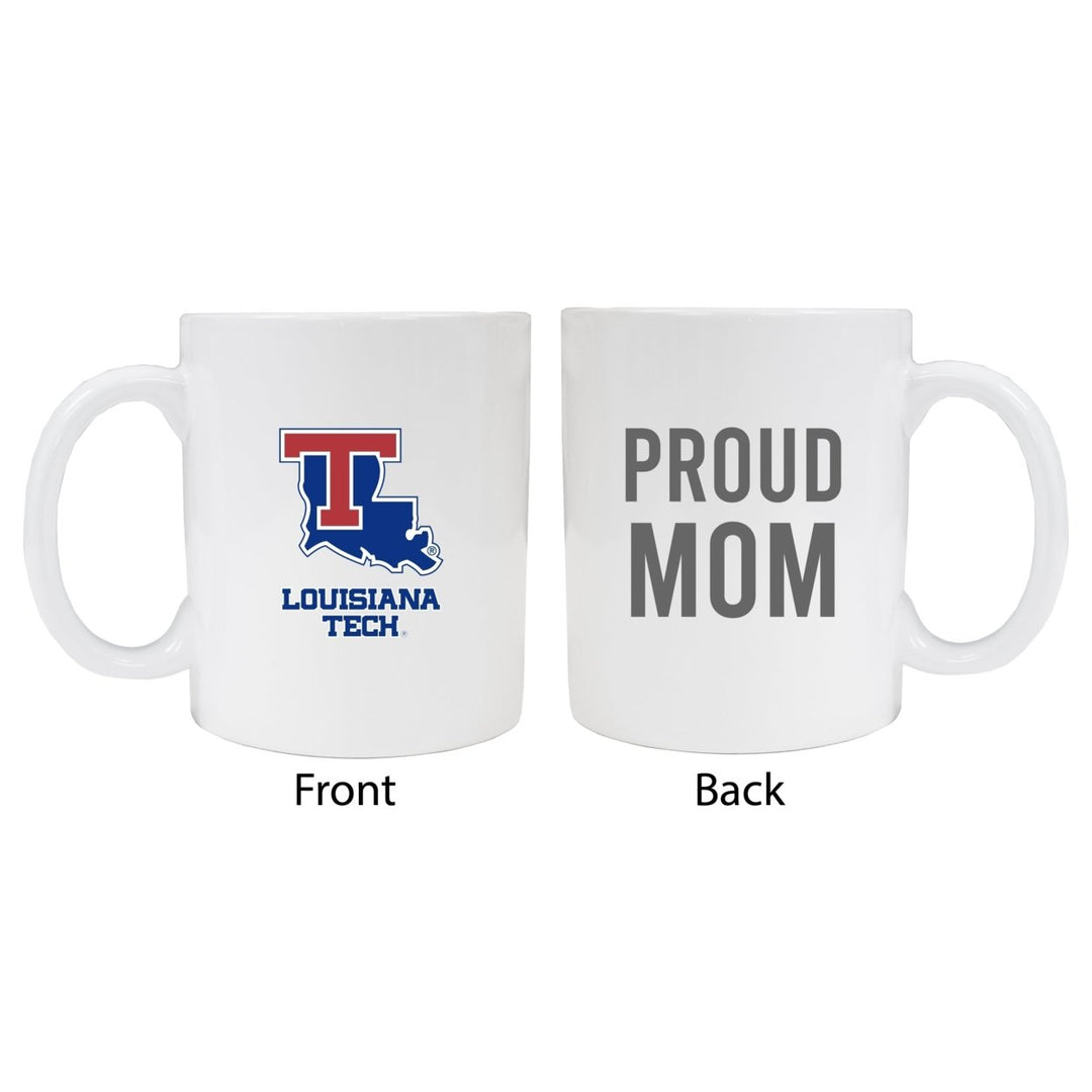 Louisiana Tech Bulldogs Proud Mom Ceramic Coffee Mug - White (2 Pack) Image 1