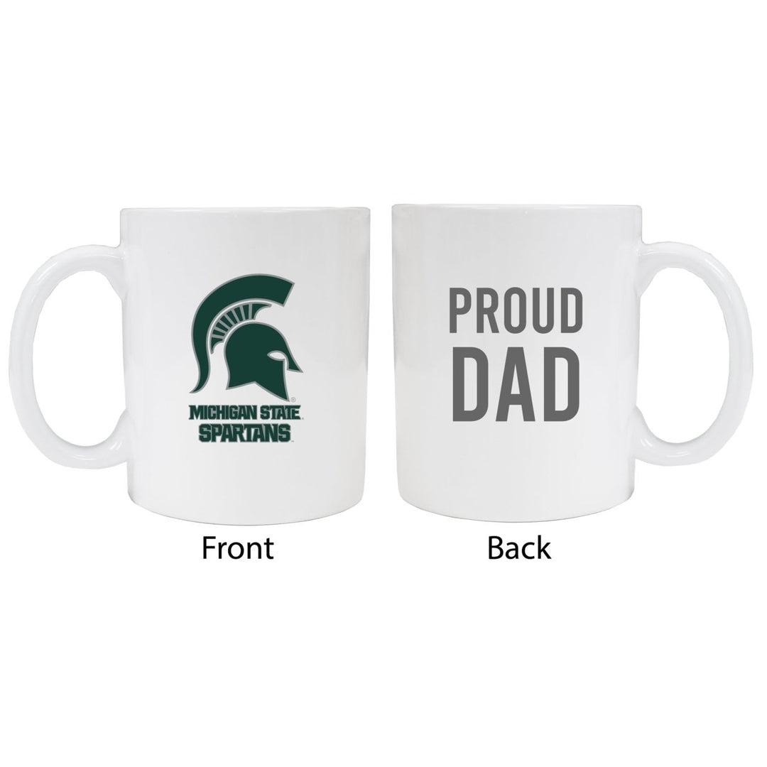 Michigan State Spartans Proud Dad Ceramic Coffee Mug - White (2 Pack) Image 1