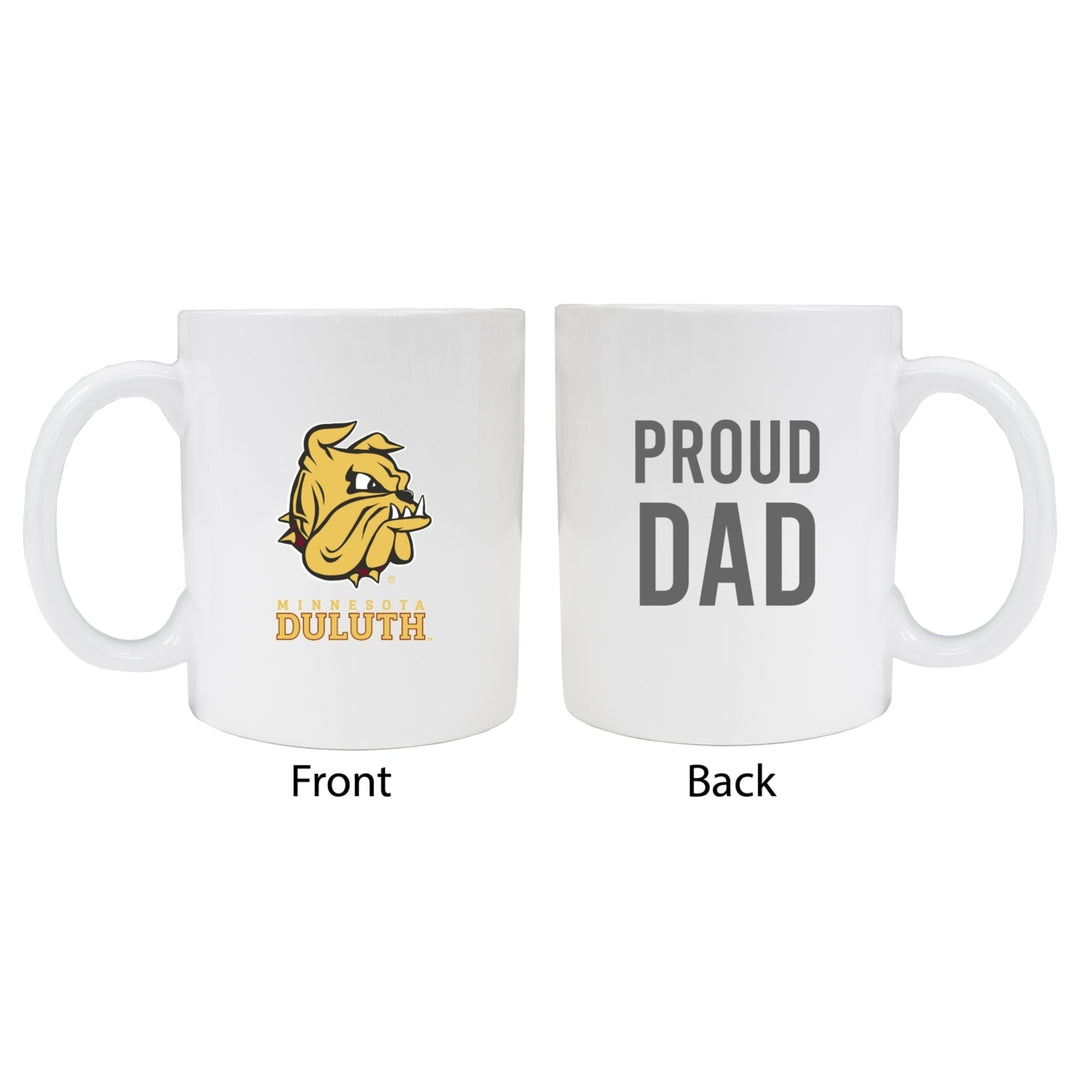 Minnesota Duluth Bulldogs Proud Dad Ceramic Coffee Mug - White (2 Pack) Image 1