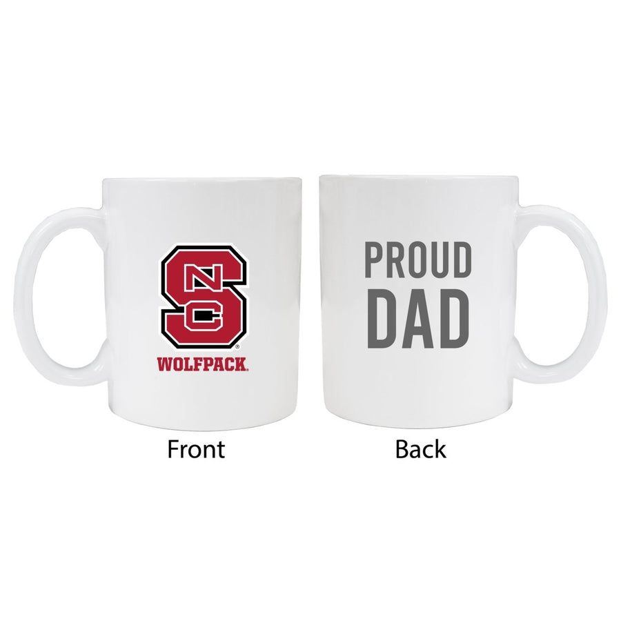 NC State Wolfpack Proud Dad Ceramic Coffee Mug - White (2 Pack) Image 1