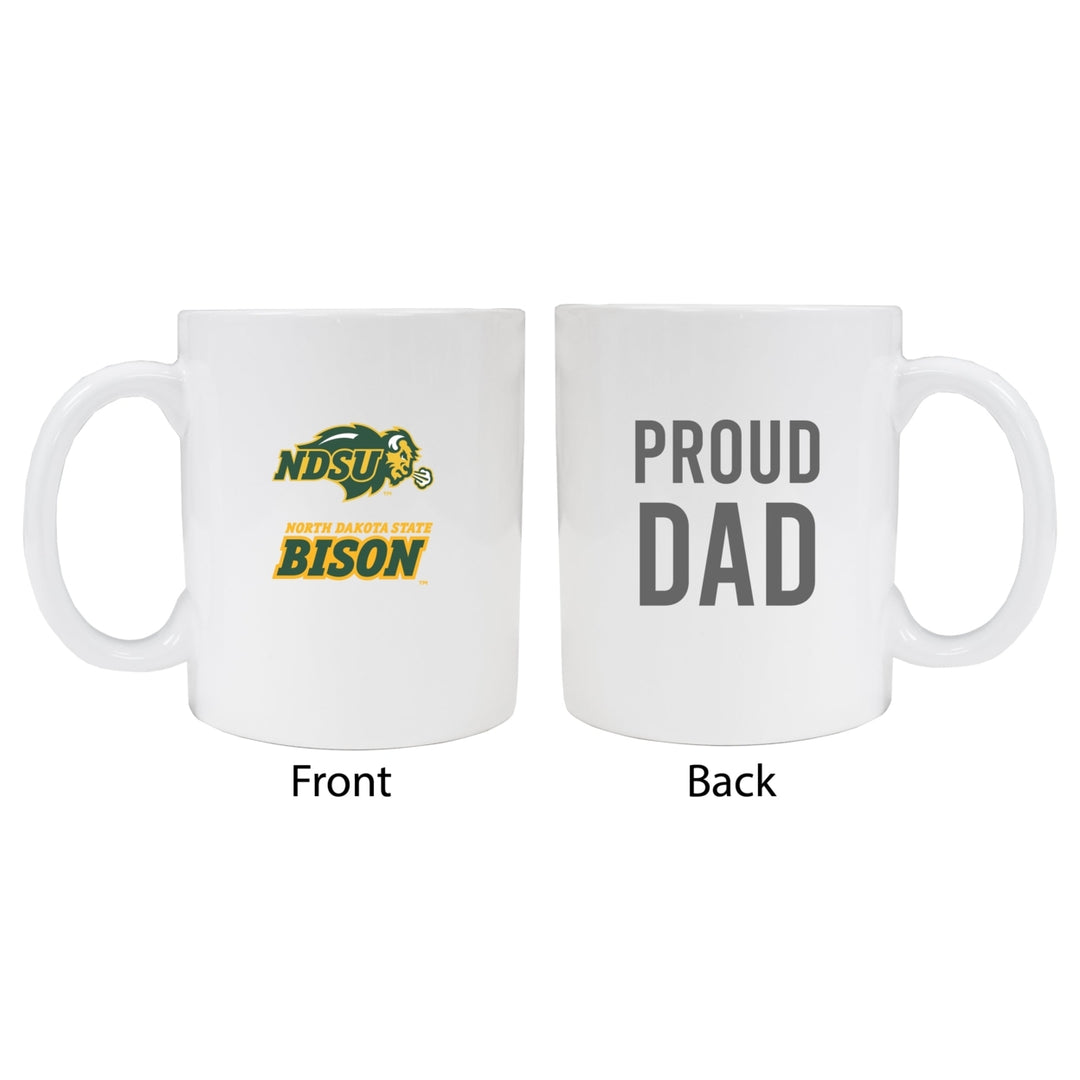 North Dakota State Bison Proud Dad Ceramic Coffee Mug - White (2 Pack) Image 1