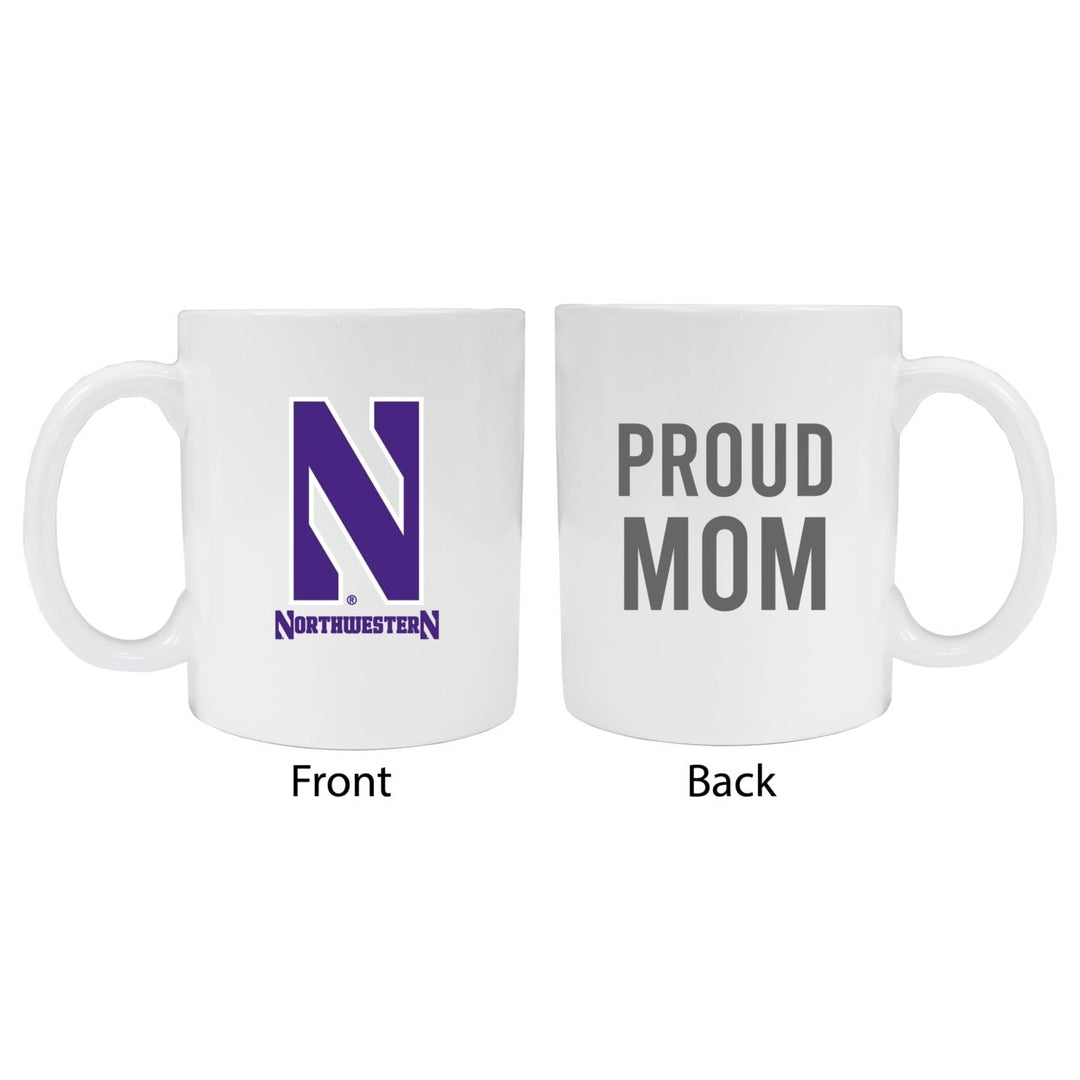 Northwestern University Wildcats Proud Mom Ceramic Coffee Mug - White (2 Pack) Image 1