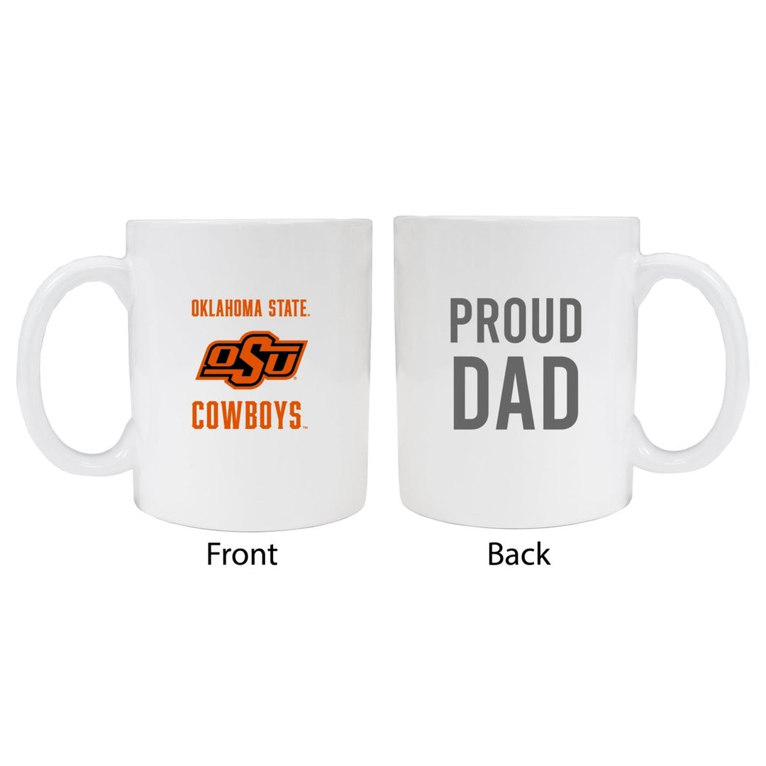 Oklahoma State Cowboys Proud Dad Ceramic Coffee Mug - White (2 Pack) Image 1