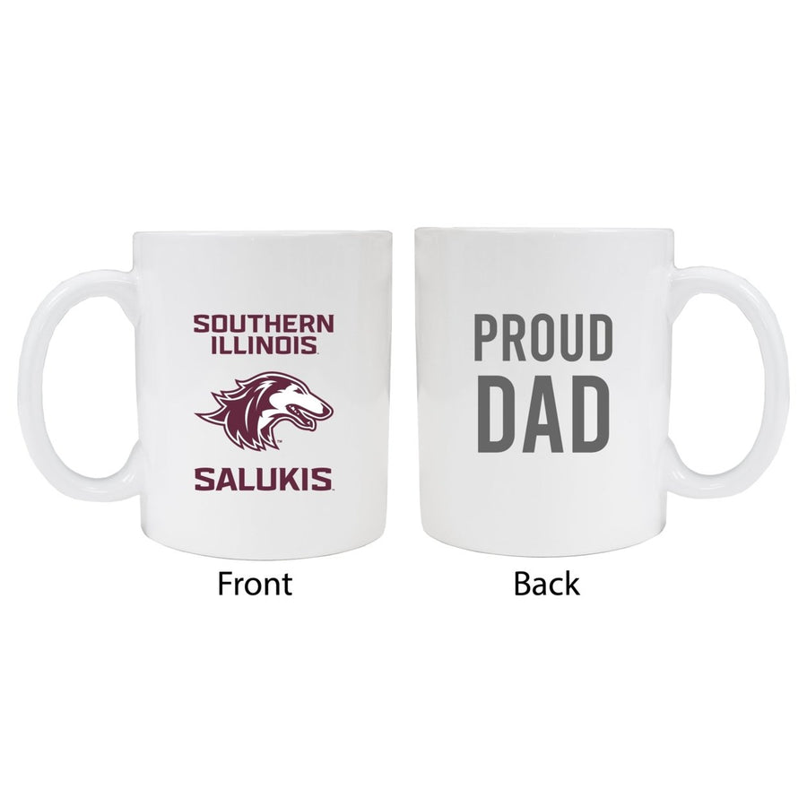 Southern Illinois Salukis Proud Dad Ceramic Coffee Mug - White (2 Pack) Image 1