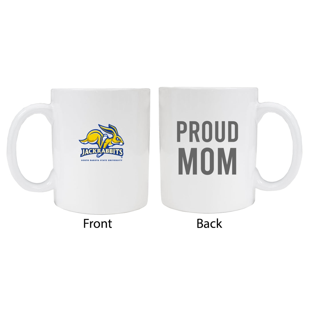 South Dakota State Jackrabbits Proud Mom Ceramic Coffee Mug - White (2 Pack) Image 1