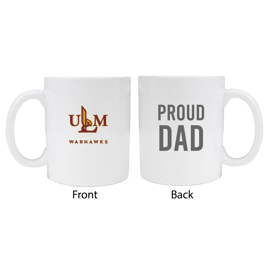 University of Louisiana Monroe Proud Dad Ceramic Coffee Mug - White (2 Pack) Image 1