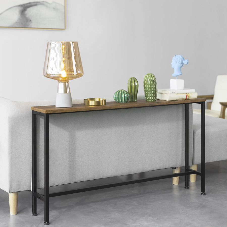 Haotian FSB19-N, Console Table Hall Table Side Table End Table Living Room Sofa Table, W47.2 x D7.9 x H25.6in Image 1