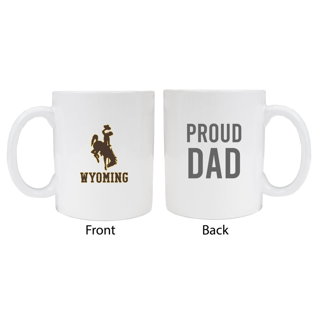 University of Wyoming Proud Dad Ceramic Coffee Mug - White (2 Pack) Image 1