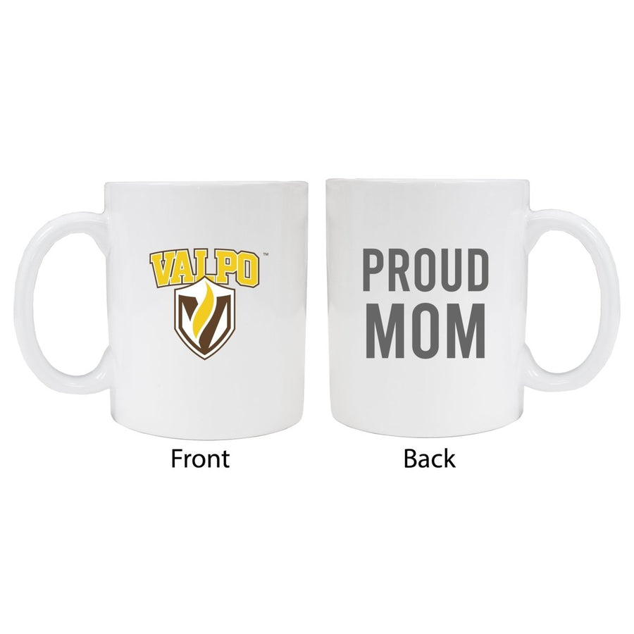 Valparaiso University Proud Mom Ceramic Coffee Mug - White (2 Pack) Image 1