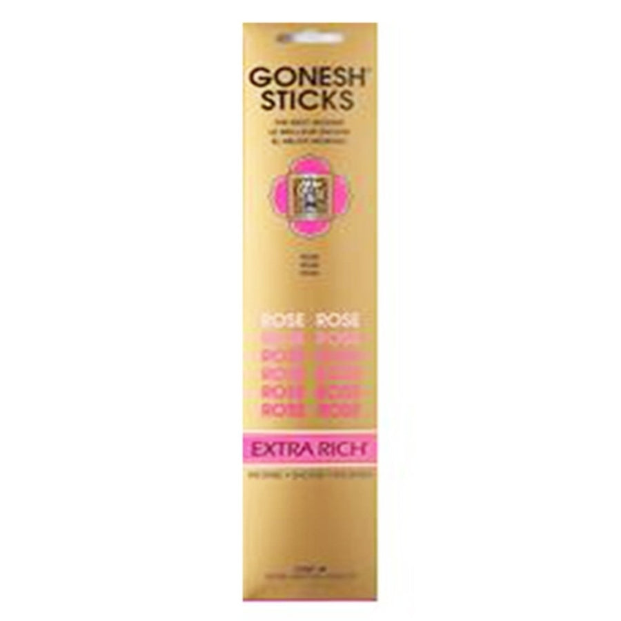 Gonesh Incense Extra Rich- Rose (20 Sticks In 1 Pack) (Pack of 3) Image 1